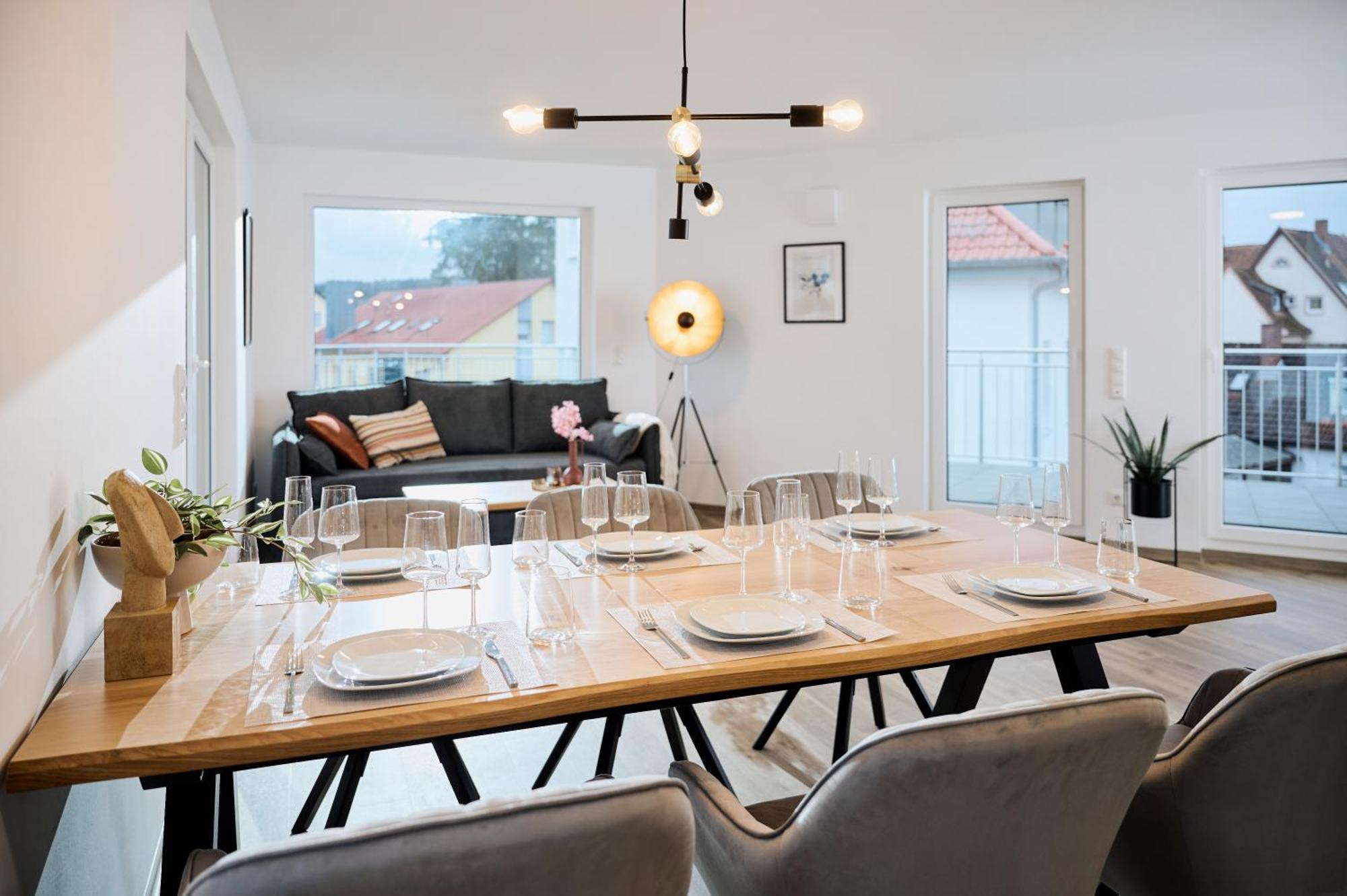 Moderne Apartments Mit Highspeed-Wlan Und Gratis-Tiefgarage Ihr Perfekter Rueckzugsort Nahe Dem Zentrum Und Der Therme I Barrierearm Bad Kissingen Exteriér fotografie